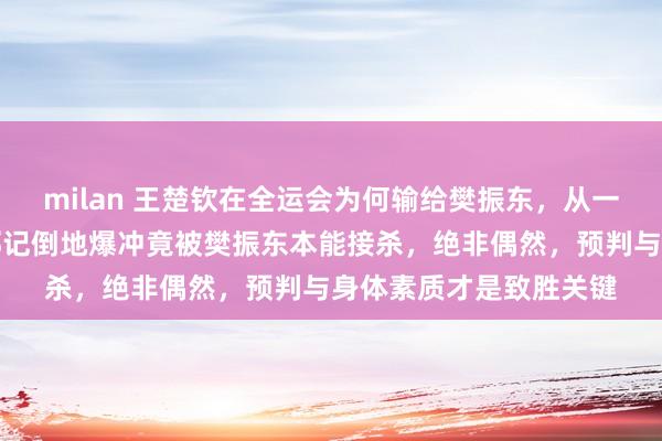 milan 王楚钦在全运会为何输给樊振东，从一个球便能看出端倪，那记倒地爆冲竟被樊振东本能接杀，绝非偶然，预判与身体素质才是致胜关键